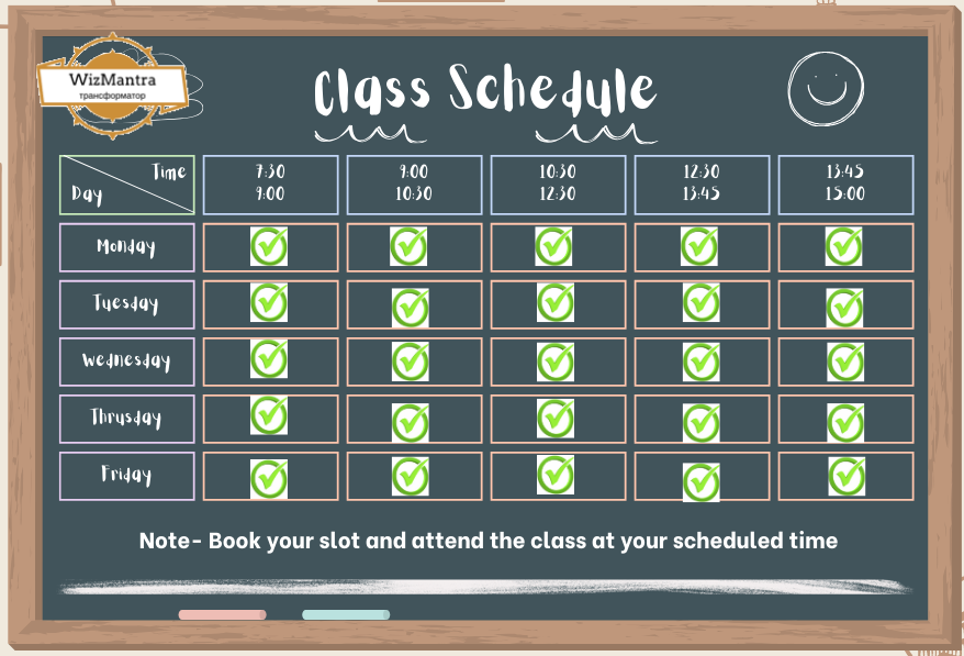 Book your time and slot for English classes
