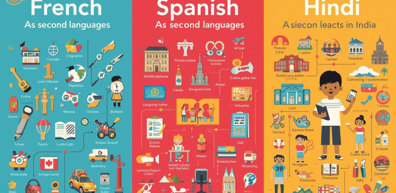 French vs Spanish vs Hindi- Best Second Language for Kids in India