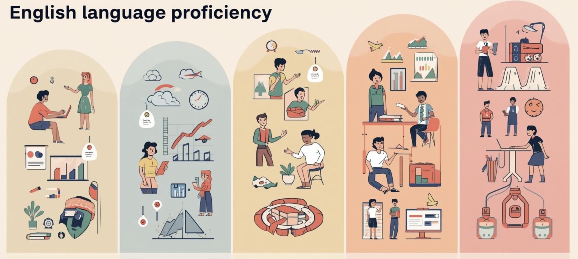 5 levels of english classes